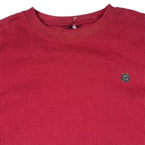 Vintage Y2k Southpole Logo Grunge Waffle Thermal Burgundy Long Sleeve Men’s M